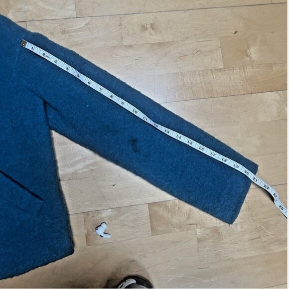 NWOT Anthropologie Leifsdottir Teal Wool Blend Cropped Jacket, Size 6 - Picture 11 of 12